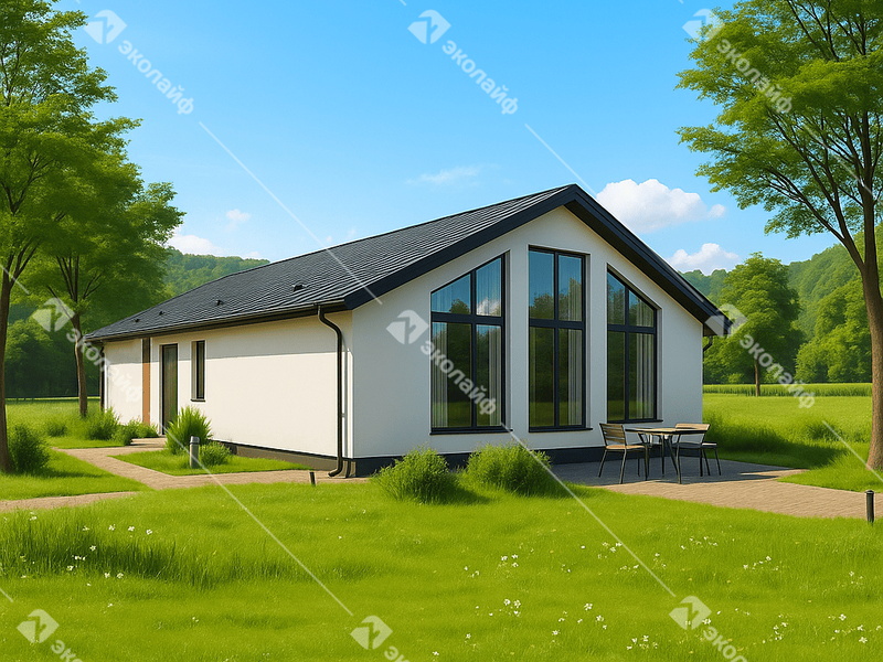 Готовый проект одноэтажного дома Эколайф-101