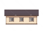 Фасад готового проекта одноэтажного дома Благо-103