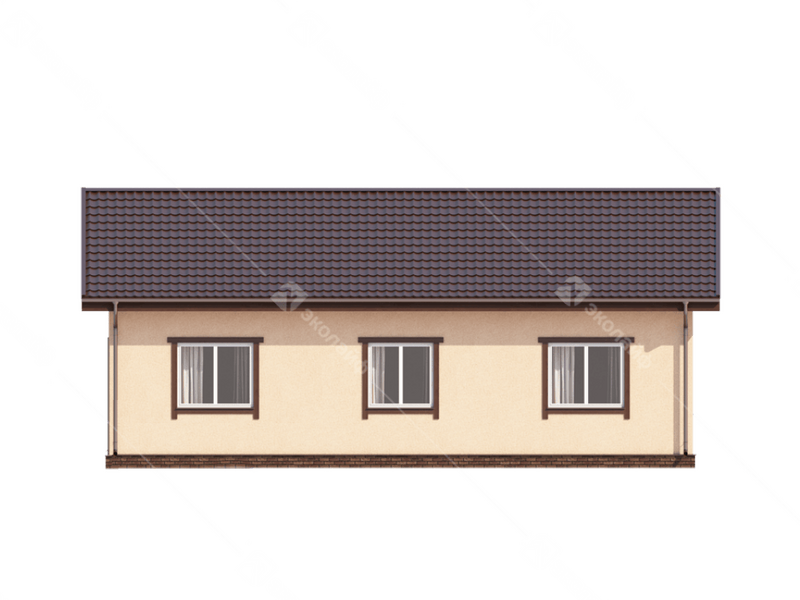 Фасад готового проекта одноэтажного дома Благо-103