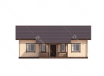 Фасад готового проекта одноэтажного дома Благо-103