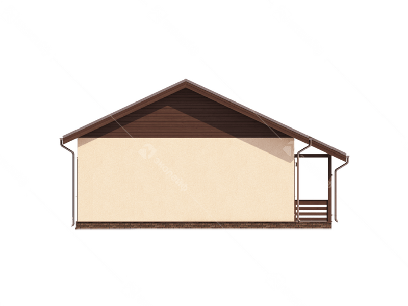 Фасад готового проекта одноэтажного дома Благо-103