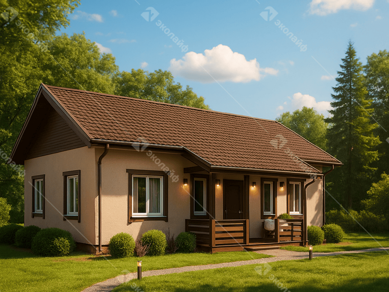 Готовый проект одноэтажного дома Благо-103