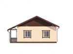 Фасад готового проекта одноэтажного дома Благо-103