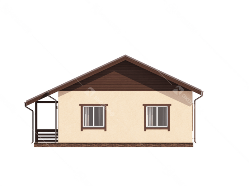 Фасад готового проекта одноэтажного дома Благо-103