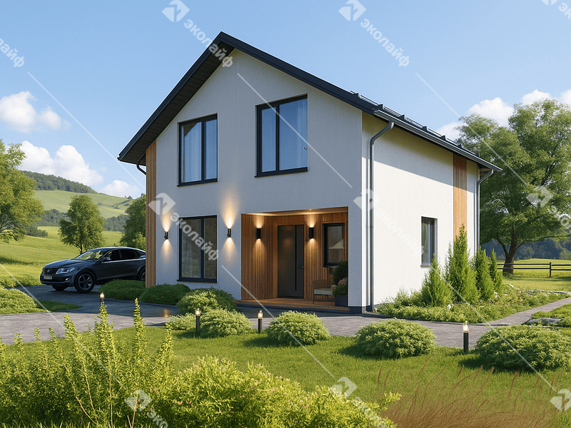 Проект готового двухэтажного дома Эколайф-115