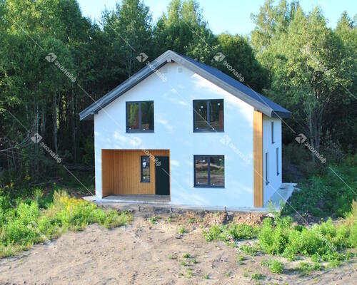 Двухэтажный дом 115 м2 из газобетона