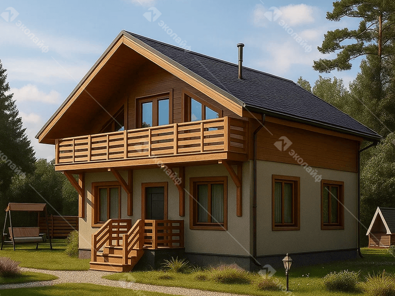 Проект готового двухэтажного дома Благо-150