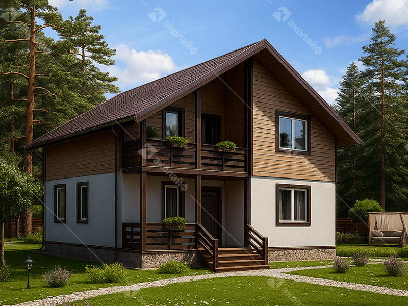 Проект готового двухэтажного дома Благо-115