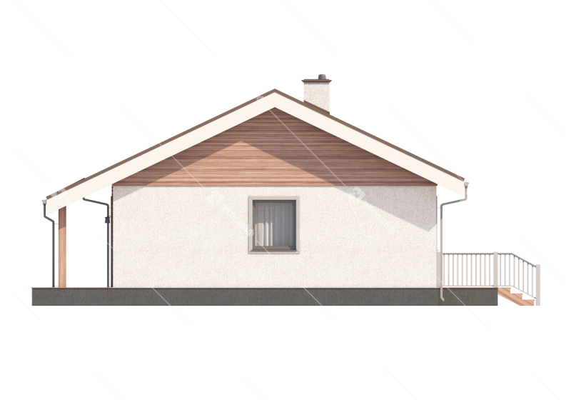 Фасад готового проекта одноэтажного дома Благо-85