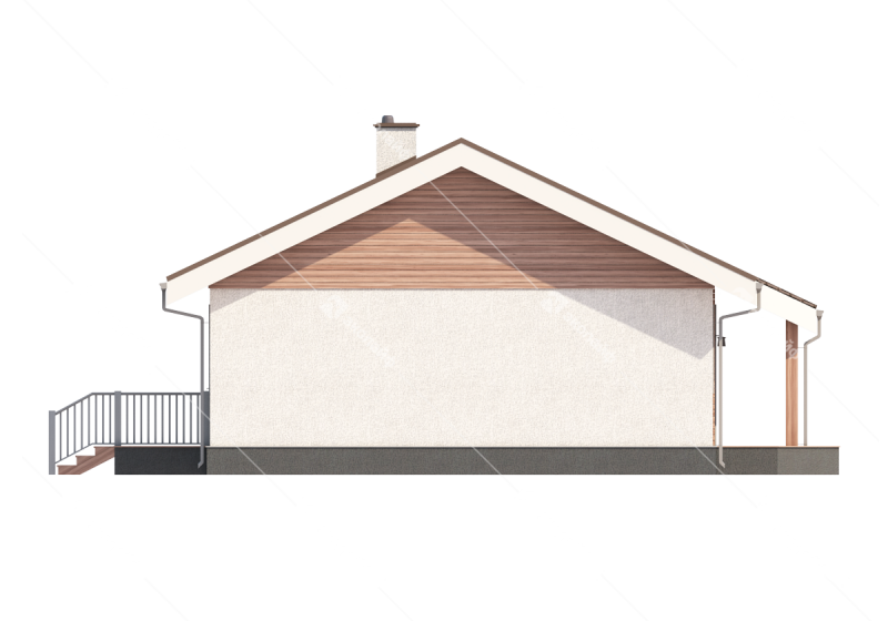 Фасад готового проекта одноэтажного дома Благо-85