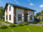 Проект готового двухэтажного дома Эколайф 115 м2 под ключ