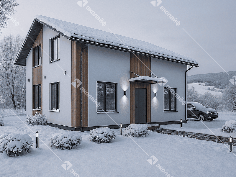 Проект готового двухэтажного дома Эколайф 125 м2 во Владимире