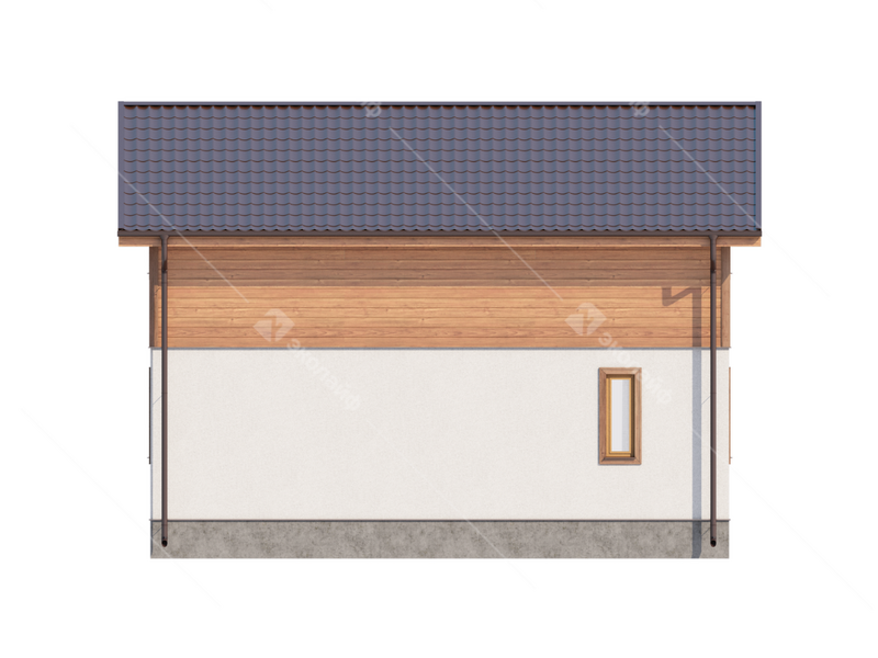 Фасад готового проекта двухэтажного дома Благо-125