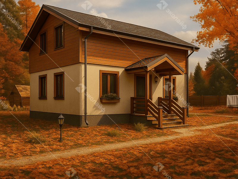 Проект готового двухэтажного дома Благо-125 м2 из газобетона или теплой керамики