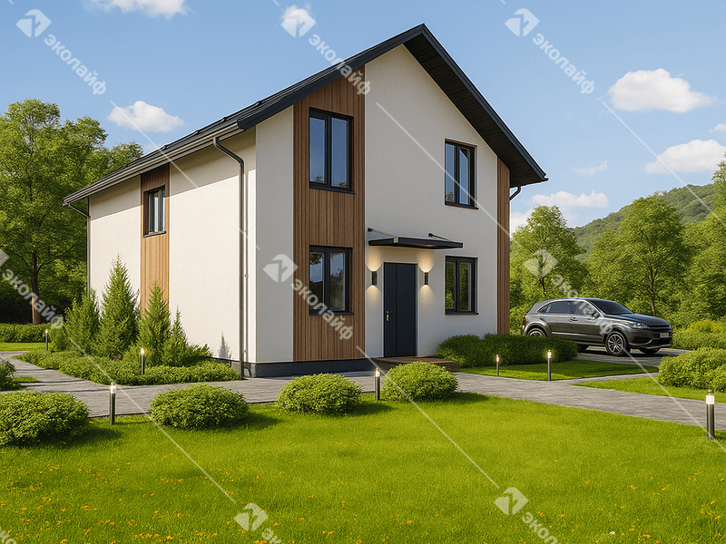 Проект готового двухэтажного дома Эколайф-126