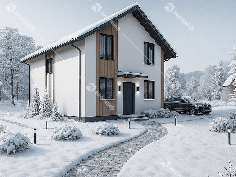 Проект готового двухэтажного дома Эколайф 126 м2 во Владимире