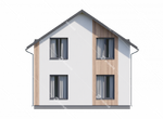 Фасад готового проекта двухэтажного дома Эколайф-126