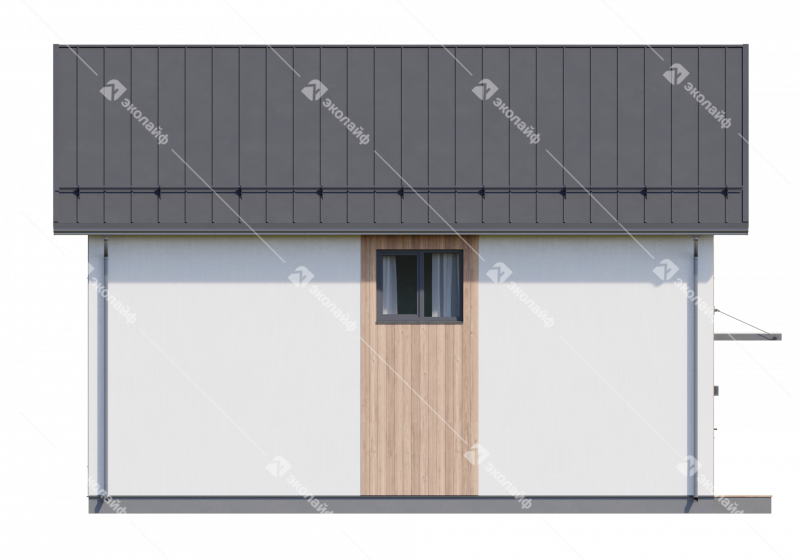 Фасад готового проекта двухэтажного дома Эколайф-126