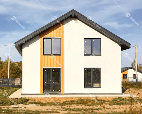 Двухэтажный дом 143 м2 из газобетона