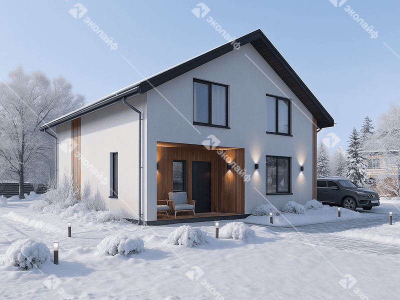 Проект готового двухэтажного дома Эколайф 143 м2 во Владимире