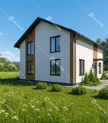 Проект двухэтажного дома Эколайф-150