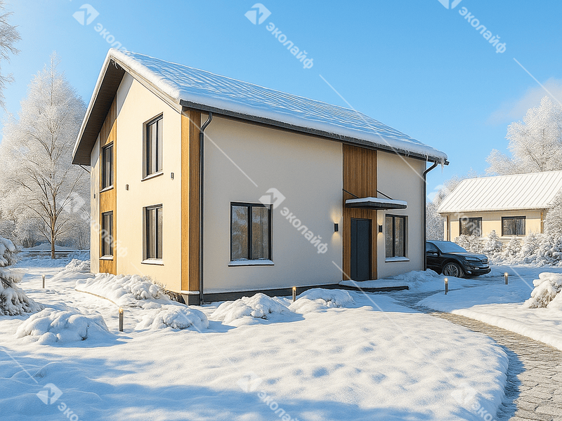 Проект готового двухэтажного дома Эколайф 150 м2 во Владимире