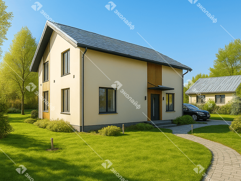 Проект готового двухэтажного дома Эколайф 150 м2 под ключ