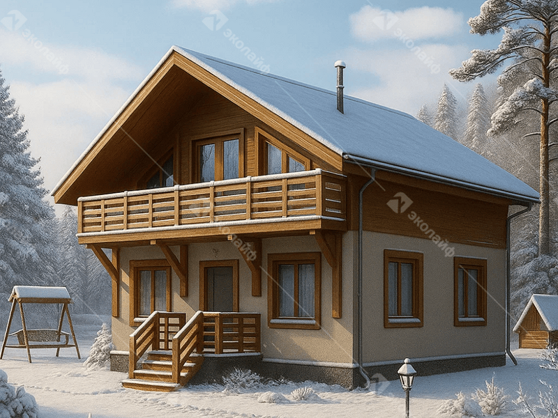 Проект готового двухэтажного дома Благо-150  м2 из газобетона или теплой керамики