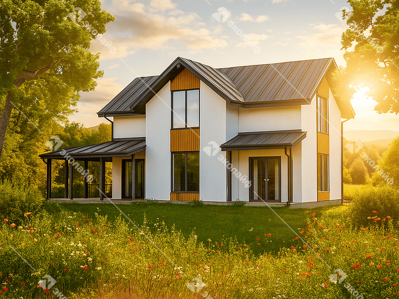 Проект готового двухэтажного дома Эколайф-155