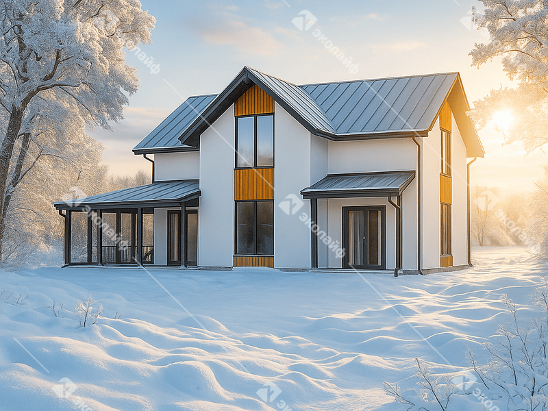 Проект готового двухэтажного дома Эколайф 155 м2 во Владимире