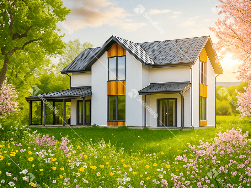 Проект готового двухэтажного дома Эколайф 155 м2 под ключ