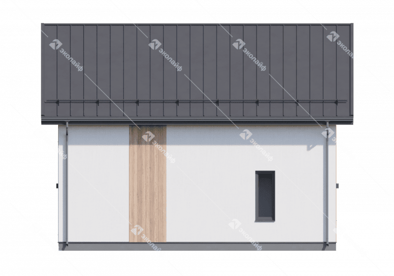 Фасад готового проекта двухэтажного дома Эколайф-115