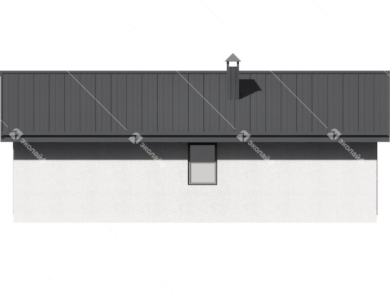Фасад готового проекта одноэтажного дома Эколайф-65