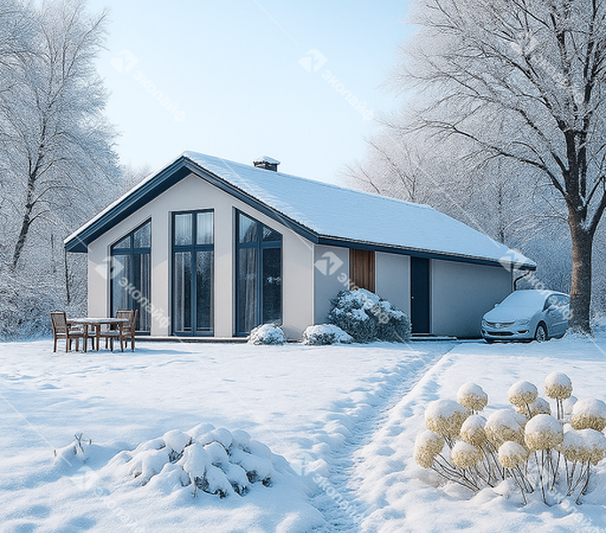 Готовый проект одноэтажного дома Эколайф-65 м2 во Владимире