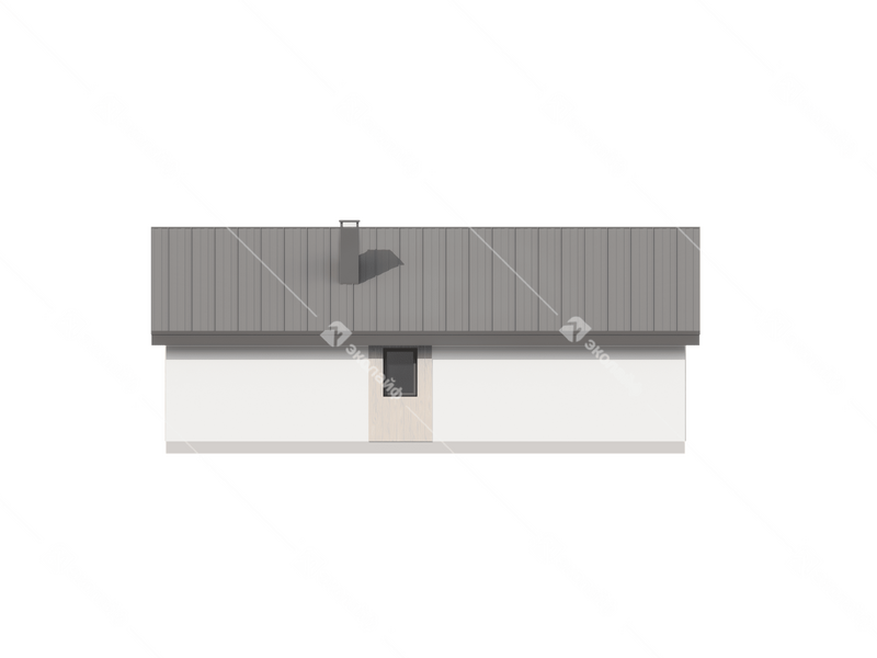 Фасад готового проекта одноэтажного дома Эколайф-73