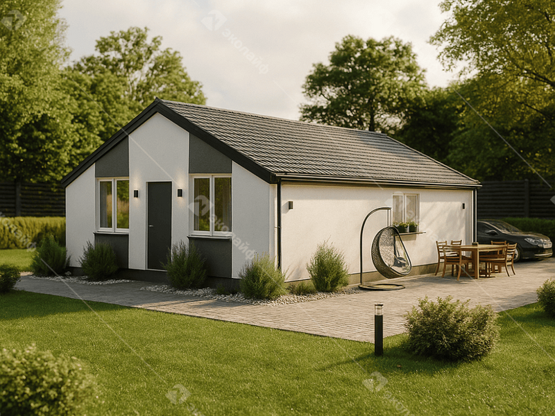 Готовый проект одноэтажного дома Эколайф Нью-73