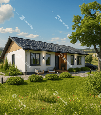 Проект одноэтажного дома Эколайф-85