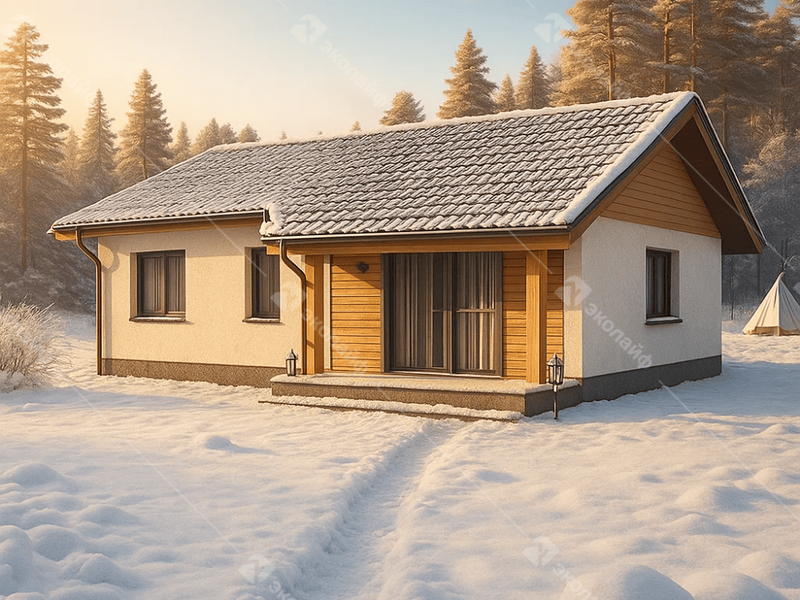 Готовый проект одноэтажного дома Благо 85 м2 под ключ