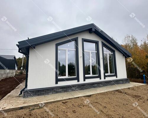 Одноэтажный дом 90 м2 с панорамными окнами