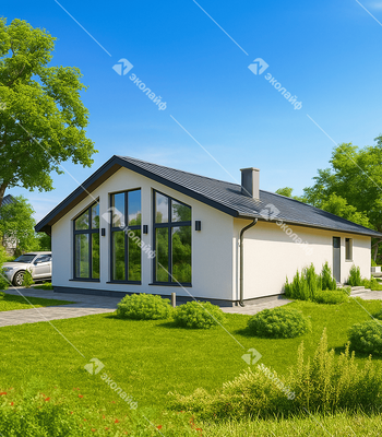 Проект одноэтажного дома Эколайф-90