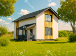Проект готового двухэтажного дома Эколайф 94 м2 под ключ