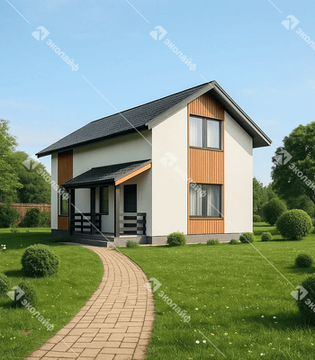 Проект двухэтажного дома Эколайф-94