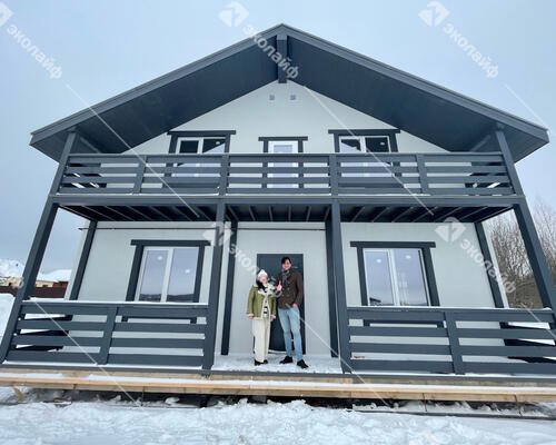 Двухэтажный коттедж 150 м2 под ключ в поселке Бородино