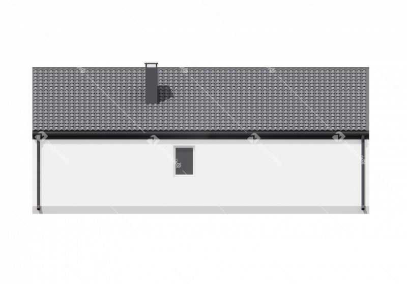 Фасад готового проекта одноэтажного дома Эколайф Нью-73