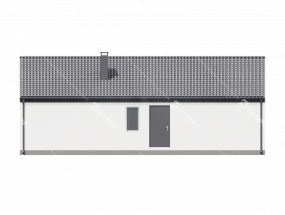 Фасад готового проекта одноэтажного дома Эколайф Нью-90