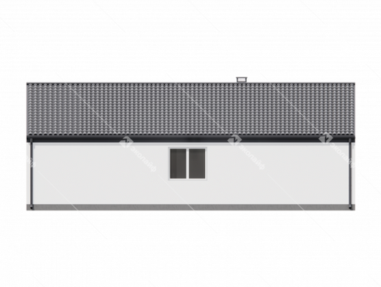 Фасад готового проекта одноэтажного дома Эколайф Нью-90