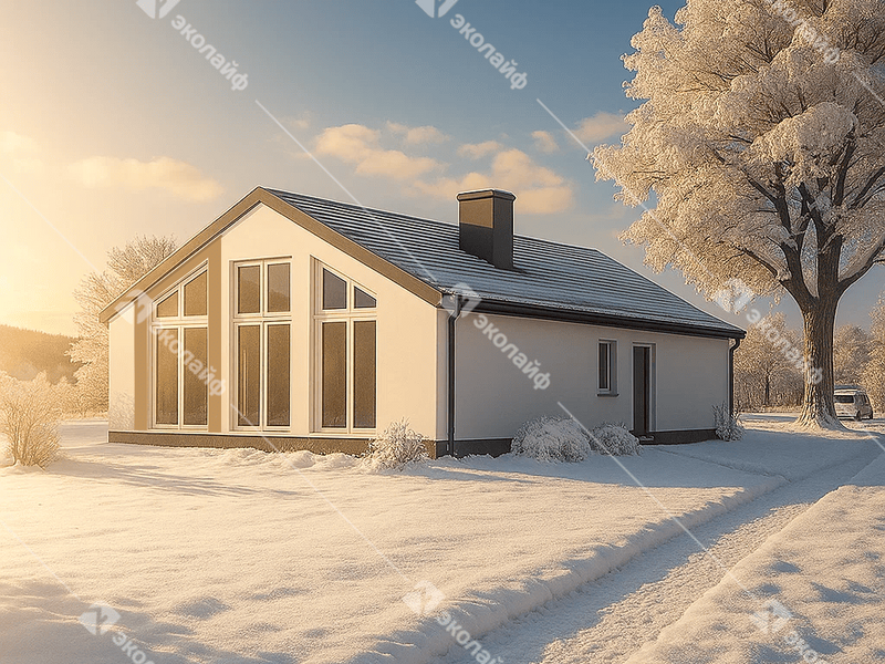 Готовый проект одноэтажного дома Эколайф Нью-90 м2 во Владимире