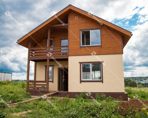 Двухэтажный коттедж 143 м2 под ключ в поселке Благовещенское