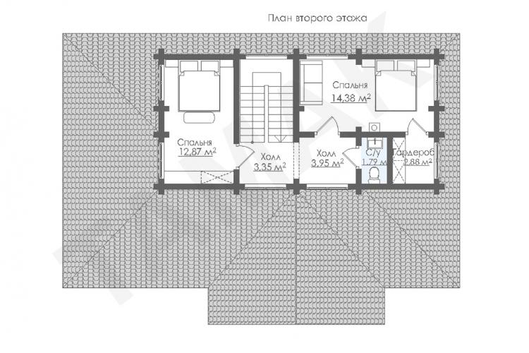 Планировка каркасного дома - Второй этаж
