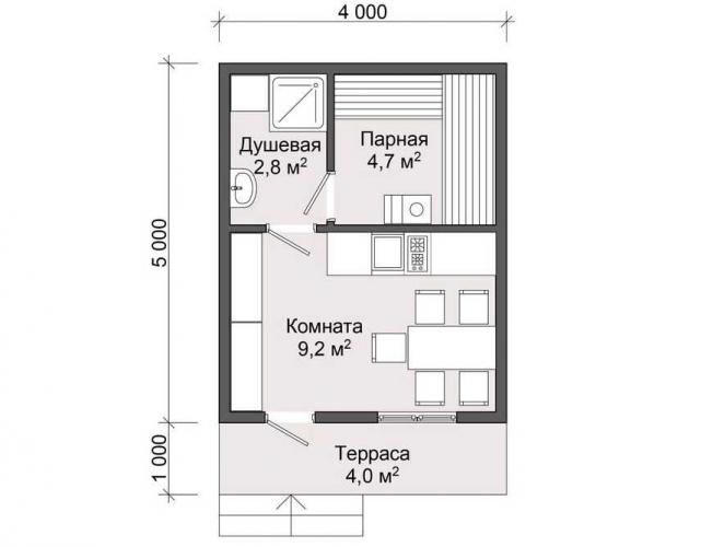 Проект бани 20 кв м - 80 фото